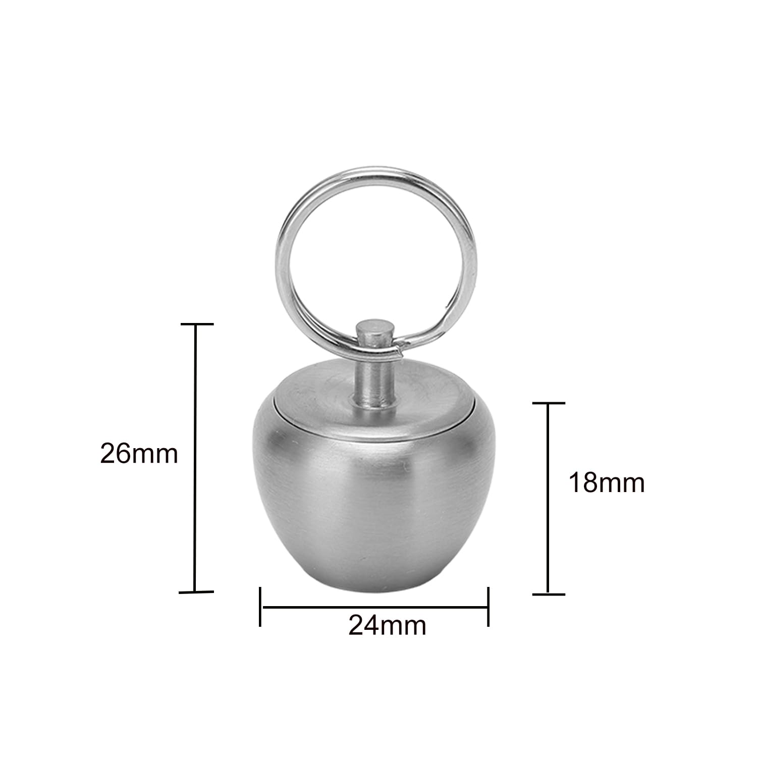 Pastillero Llavero de Acero Inoxidable, Mini Cápsula Impermeable | Llavero de Bolsillo Pastillero Mini Ultraportátil, Perfecto para Colgar en Llaves o Mochilas Durante Viajes y Camping