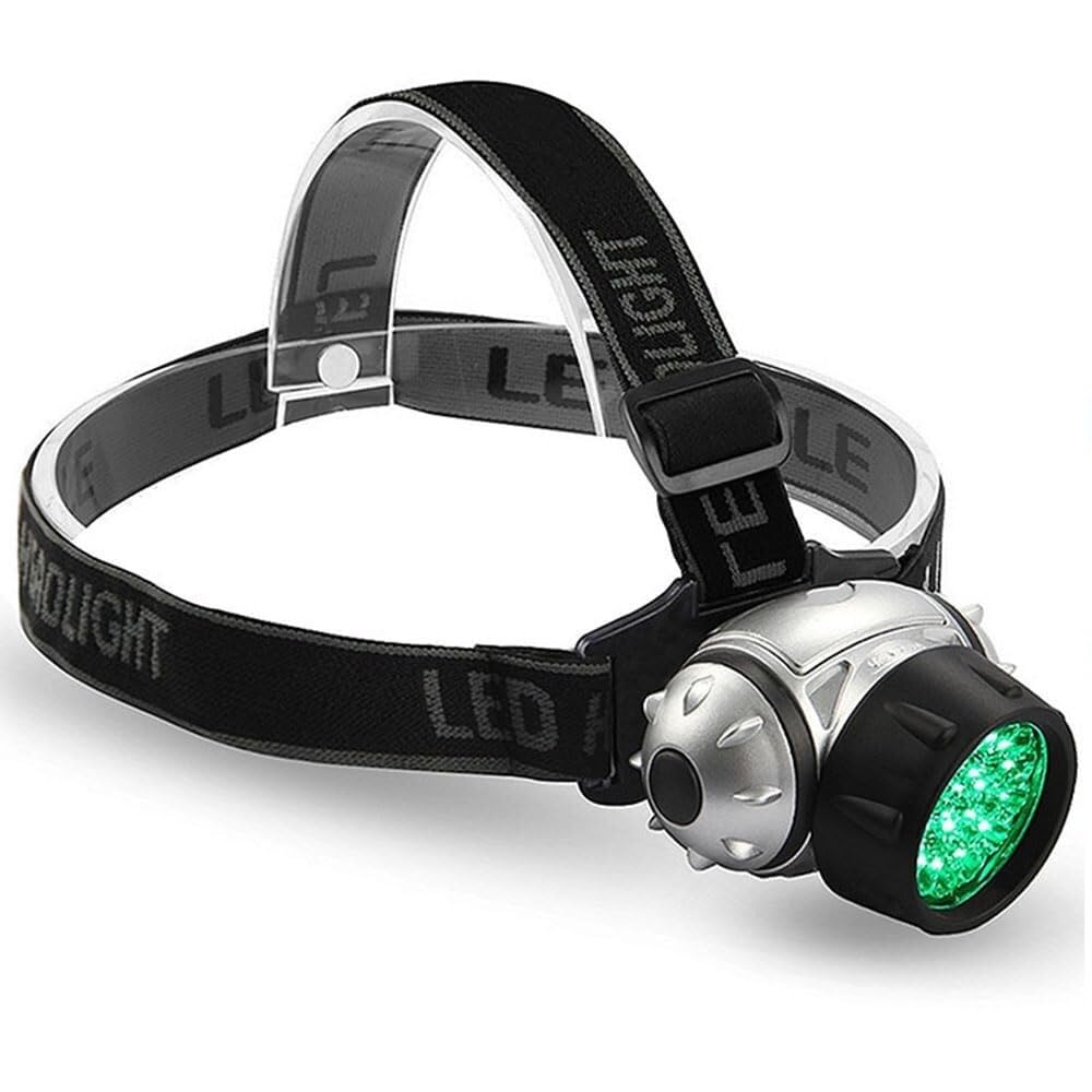 QFGVMXBWKZH LED Headlamp 4-Mode Headlight Night Vision Outdoor for Head Flashlight Hunting Camping Light(Green Light)
