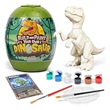 PREXTEX Build and Paint Your Own Collectible Dinosaur Toy Kit - Surprise Dino Egg Set, Building Toy, Arts and Crafts for Kids Ages 6-8, Painting/Art Set, Kids Gifts, Dino Easter Basket Stuffers
