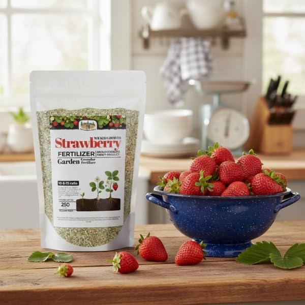 Old Cobblers Farm™ Wicked Growth Strawberry Fertilizer - Enhances Soil Health & Berry Yield - Slow-Release Nutrients for Robust Growth-for Home Gardens (5 lbs | 10 lbs | 15 lbs | 20 lbs) (20lbs)
