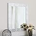 Wall Beveled Mirror Framed - Bedroom or Bathroom Rectangular Frame Hangs Horizontal & Vertical by EcoHome (27x33, Silver)