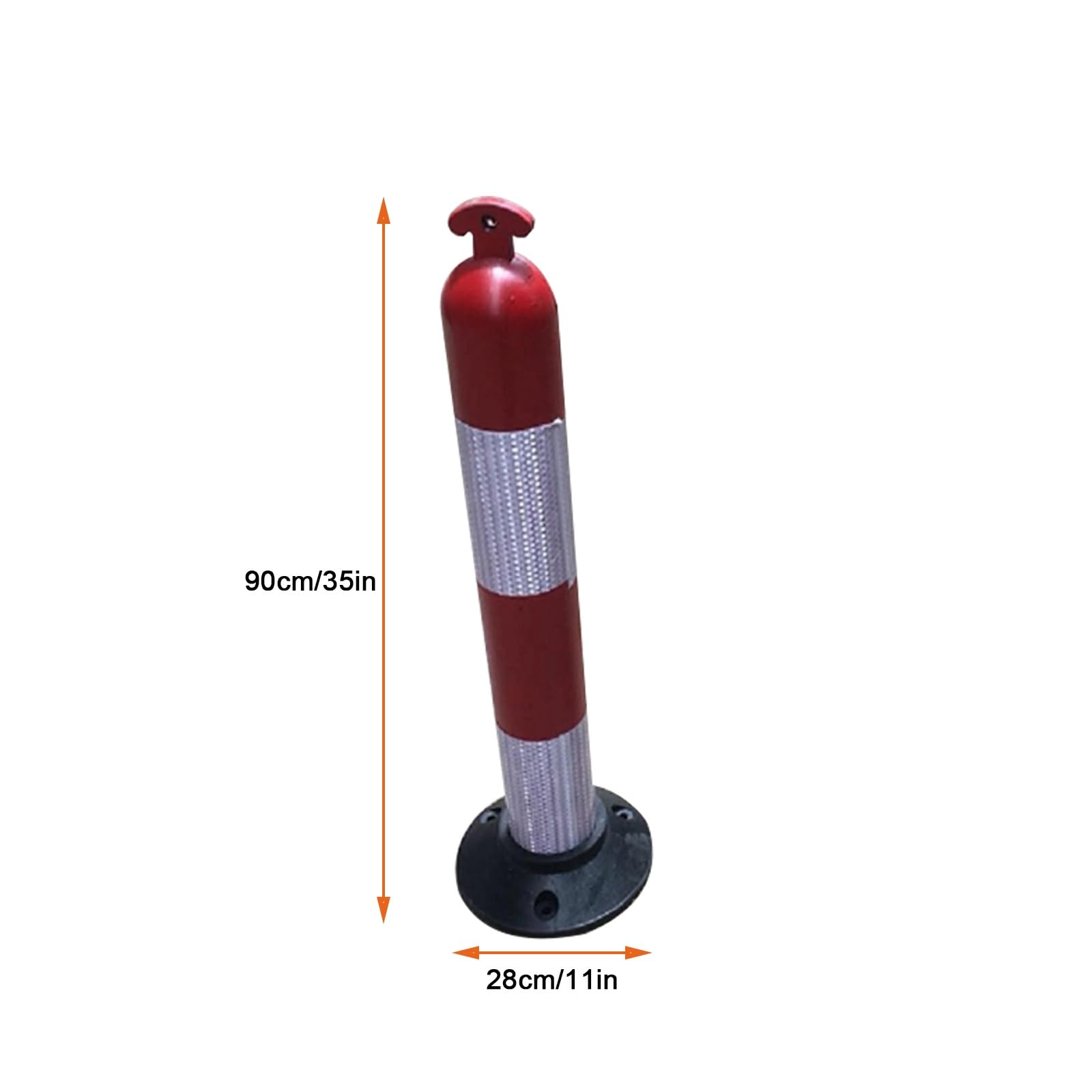 Conos Señalizacion, Conos de Advertencia de Caucho, Base Desmontable. se Puede Conectar a Cadenas y Cintas de Advertencia. Ideal para Estacionamientos y Arcenes (2 PCS)