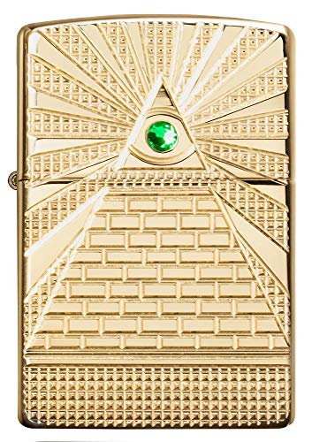 Encendedor Zippo Eye of Providence en Brass pulido miniatura 2