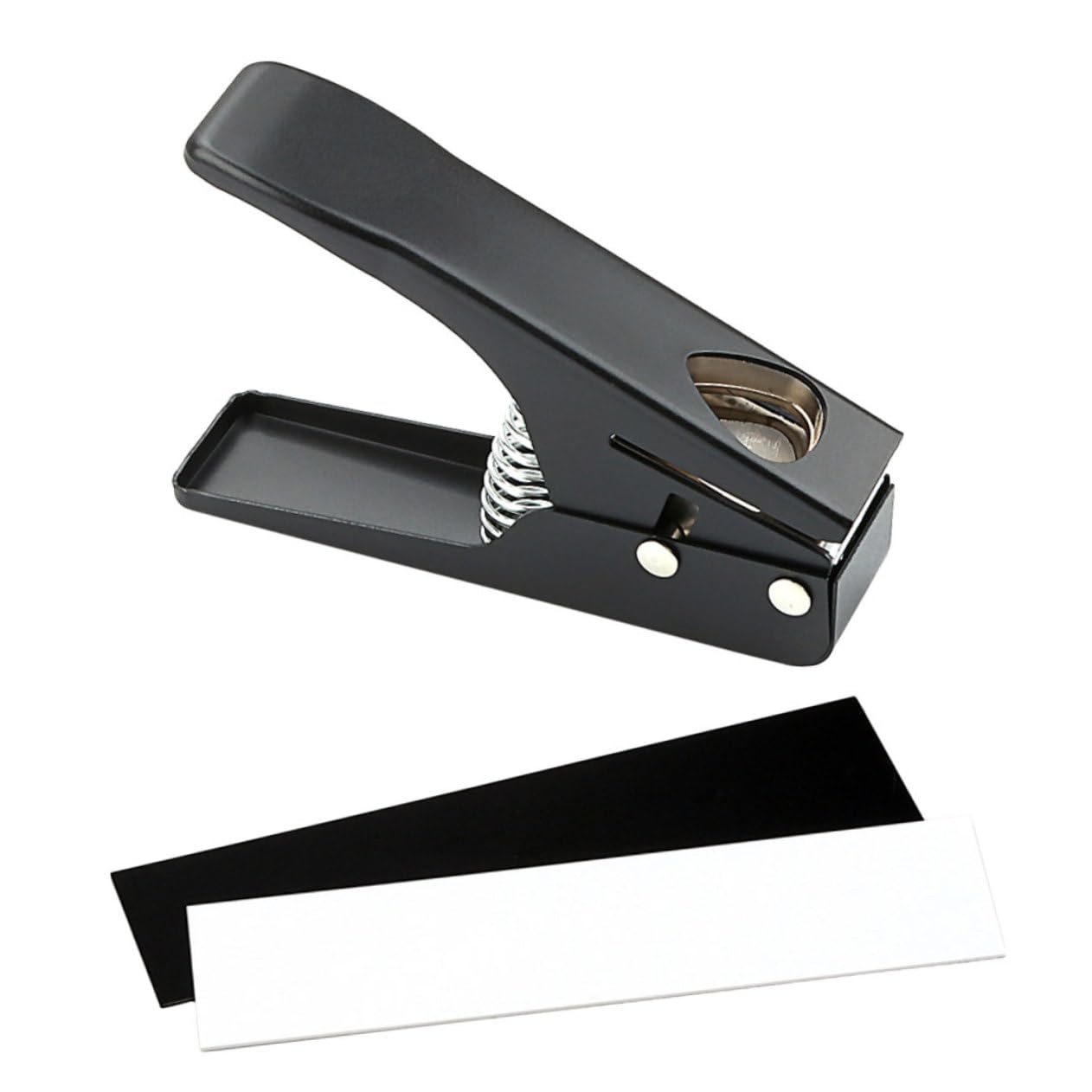Perforatore per Plettri per Chitarra Nero, Gadget Portatile | Metallo e Plastica, per Bricolage e Produzione Professionale, Formato Compatto Foro Dedicato