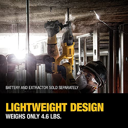 DEWALT Furadeira de martelo rotativo 20V MAX XR, cabo D, 2,5 cm, somente ferramenta (DCH133B)