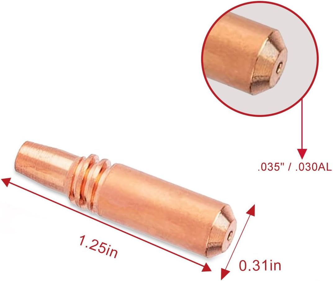 40PK Contact Tips 206188 .045 / .040AL Fits Miller Spoolmatic 15A 30A Pro Spool gun & XR Series Roughneck C-Series Welding Gun Consumables