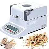 Feuchtigkeitsanalysator, 120 g, digitaler Labortester mit LCD-Touchscreen, 40-160 °C schnelles Aufheizen, Präzisions-Feststoff- und Feuchtigkeitstest für Getreide, Lebensmittel, Pulver, Pflanzen