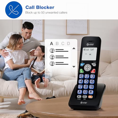 Image of AT&T Accessory Handset for DL72X79 Series Cordless Phone with Bluetooth Connect to Cell, DECT 6.0, Big Buttons, Unsurpassed Range, ECO Mode, Backlit Display, Supports Up to 5 Total Handsets: DL70079