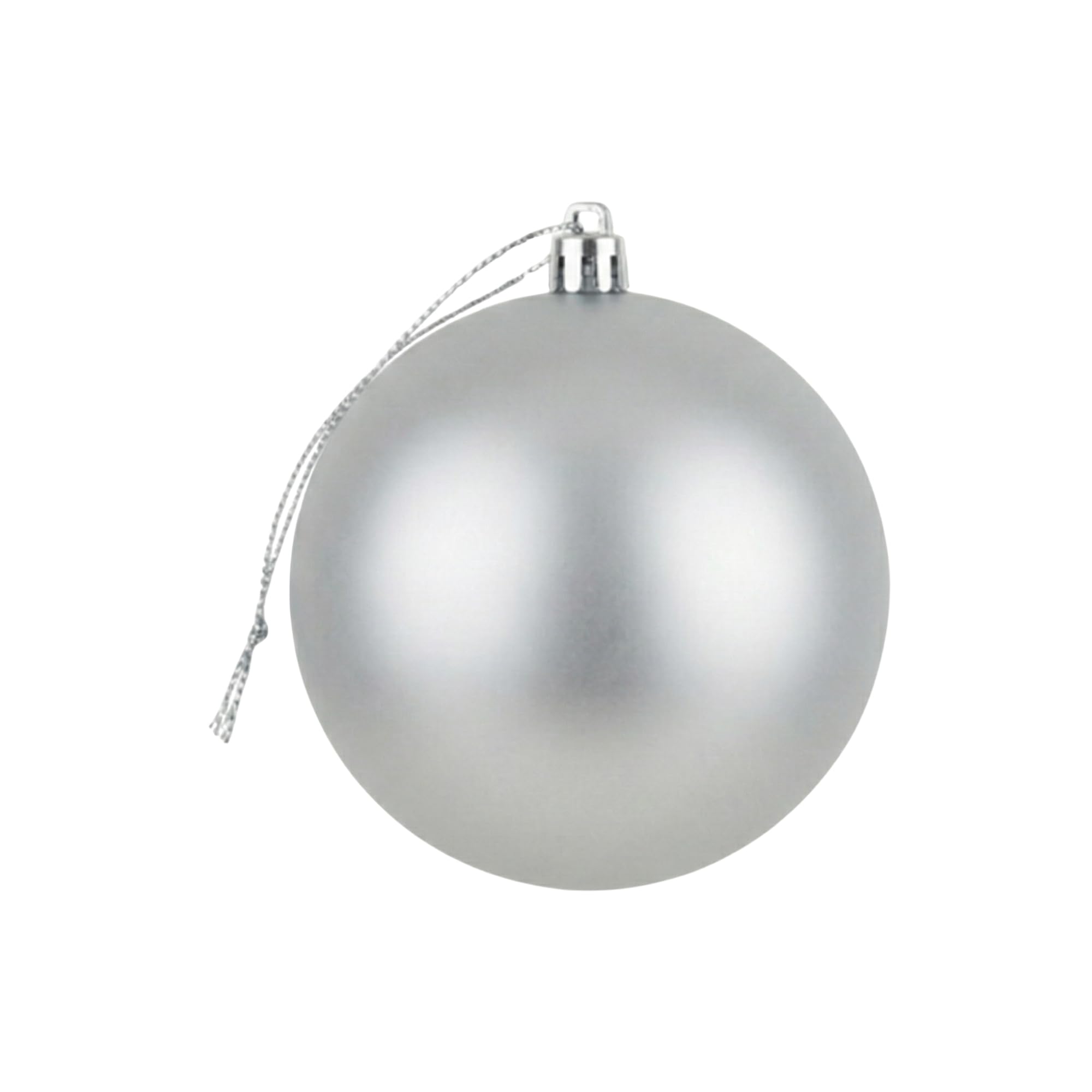 Shatchi 20Cm Silver Mat Christmas BaublePremium Bauble & Home Décor Ornament from B&Q