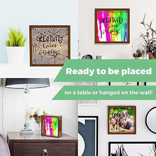 Artist Gifts | Unique 6X6X2 Wooden Shadow Box Ideal For Painters | Gift For Teenage Men And Women Artists | Gifts For Artists Who Draw | Artistic Picture Frame For Drawing Or Painting Lover #TOP4