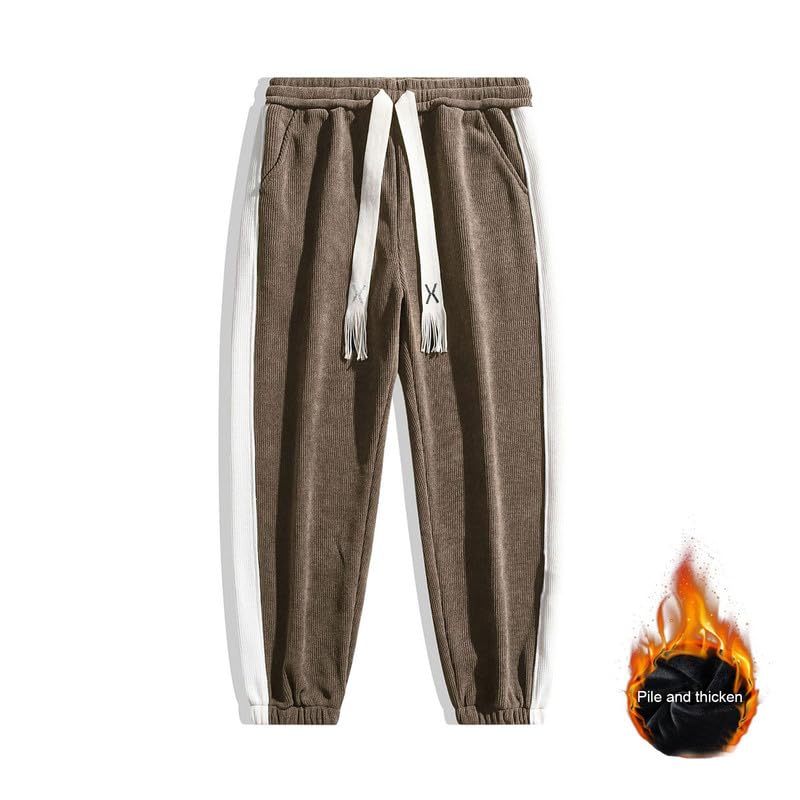 VIVICOLOR Pantaloni da Uomo in Velluto a Coste Pantaloni da Jogging Chino in Vita Elastica Affusolati in Velluto a Coste