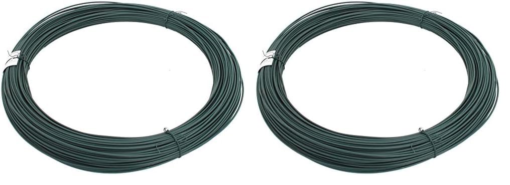 Alberts 530204 Spanndraht | verzinkt, grün kunststoffbeschichtet | Draht-Ø 3,1 mm | Länge 110 m (Packung mit 2)
