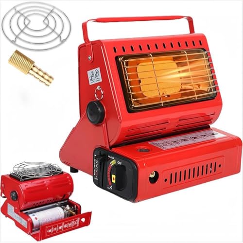 Estufa portátil para parrilla al aire libre, calefacción de doble propósito y mini parrilla, solución de cocción de gas licuado para acampar y picnics