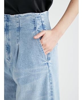 Amazon | [セルフォード] ハイウエストワイドデニムパンツ