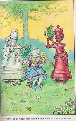 Poster Alice et les deux reines decoration murale salon affiche toile 50x70cm Charles Edmund Brock