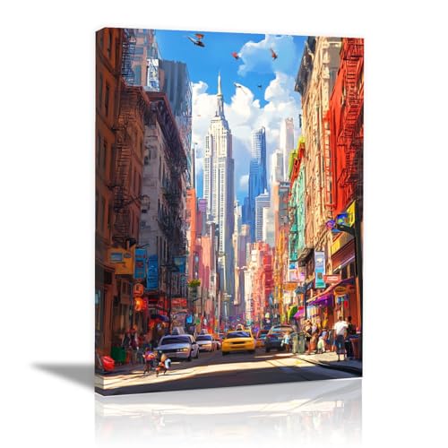 Toile murale moderne multicolore pour salon et chambre coucher 40x60