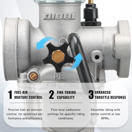 NIBBI PE24mm Carburetor for 140cc-150cc Flange Motorcycle Engine Carburetor with Carb Jets for Dirt Bike Mini Bike Apollo TaoTao Dirt Bike Mini Bike Scooter CG150 by nibbi - Image 3
