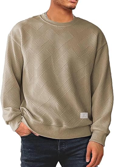 Dokotoo Men Mens Fashion Sweatshirts Fall Winter Clothes Long Sleeve Lightweight Thin...