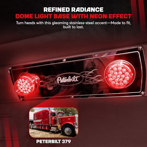 Luz de Techo Peterbilt 379 con Acabado Espejo y Base para Neon miniatura 2