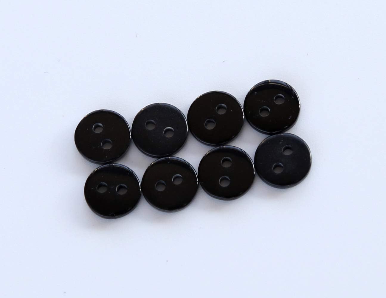 11/32 Inch (9mm) Very Small Button Tiny Size Sewing Flatback Resin Buttons Color Black Pack of 500 Pcs
