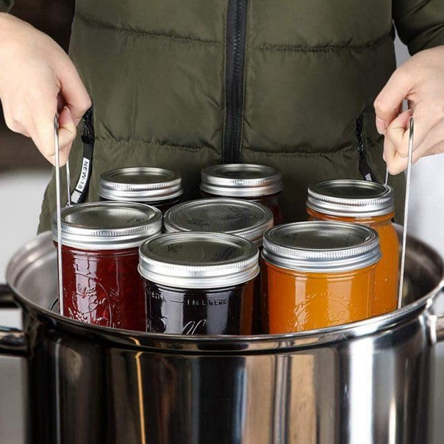 QANYEGN Canning Rack, Stainless Steel Canning Rack, Foldable Steel Handle Rack for Kitchen Tools Stock Pot Hot Water