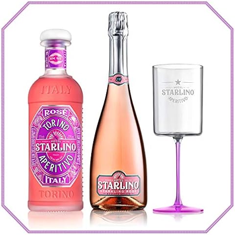 Starlino Rosé & Sparkling Moscato Spritz Drink Set 2x0,75l plus Glas Cover