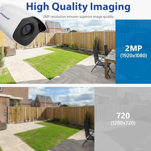 Image of PRAMA PT-HTD112E-ITPF 2MP EXIR Bullet Camera, Advanced EXIR Technology, Smart IR, up to 20 m IR Distance, 4 in 1 Video Output (switchable TVI /AHD /CVI /CVBS), Weatherproof IP66