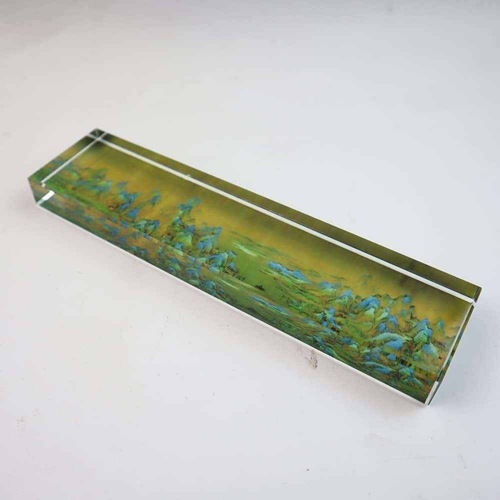 Fermacarte for Calligrafia Cinese, fermacarte for Pittura, 1 Pezzo di tradizioni Cinesi, Modello di Paesaggio in Cristallo, fermacarte, Forniture for Calligrafia