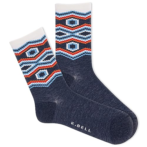 Image of K. Bell Women's Fun American Classics Crew Socks (1-Pack)