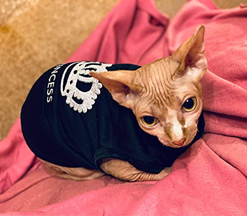 Sebaoyu Dog Puppy Clothes for Small Medium Dogs Boy Girl-Puppy Dog Clothing Shirts Female Male-Pet Apparel & Accessories Yorkie Teacup Chihuahua Ropa para Perros Clothes-Cute Cat Outfit 2 Pack （L） - Thumbnail 6