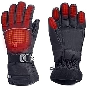 Verwarmde handschoenen, MJIIM 4000mAh elektrische oplaadbare verwarmde handschoenen voor mannen en vrouwen, waterdichte thermische handschoenen voor wintersport – motorfietsen, fietsen, paardrijden, skiën, schaatsen, wandelen, jagen
