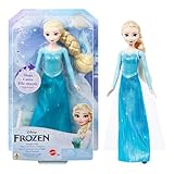 Disney Frozen Singing Elsa Doll, Frozen Elsa in Signature Clothing, Collectible Fashion Doll, Poseable Doll with Button that Sings 'Let It Go' Song, Toys for Ages 3 and Up, One Doll, HLW55