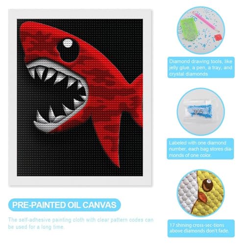 Kit diamond painting requin à offrir en cadeau créatif pour adulte et débutant - 3