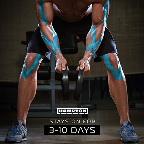 Image of Hampton Adams | As Seen on Shark Tank | Original Kinesiology Tape | 135ft Uncut Bulk Roll | Supports & Protects Muscle Wrist Knee Shoulder Back Plantar Fasciitis | Waterproof Hypoallergenic (Blue)