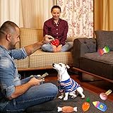 Cielbleu 10 stück Hund Quietschspielzeug für kleine, Hundespielzeug Welpenspielzeug, Haustier Hund Plüsch Spielzeug, Obst Snacks und Gemüse kauspielzeug für kleine Mittelgroße Hunde