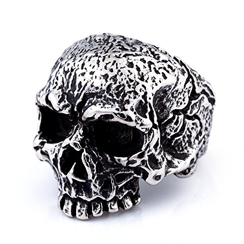 Image of Genuine Stainless Steel Ring Jewelry for Men Fashion Punk Biker Skull Rings