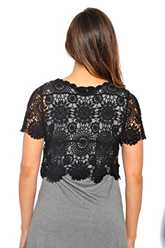 Just Love Bolero Shrug Floral Crochet Women Cardigan3