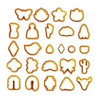 ORIGACH 17 Stks Vintage Frame Polymeer Klei Cutters Set Spiegel Frame Bloem Vormen Oorbel Klei Cutter Diy Craft Benodigdheden Voor Oorbellen En Sieraden Maken