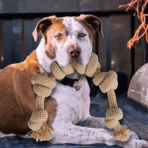 FONPOO Hundespielzeug Hergestellt aus Natürlicher Baumwolle und Leinen Natürlich und Ungiftig Um die Intelligenz von Hunden zu Entwickeln Diverses Hundeball Zubehör Perfektes Starterset