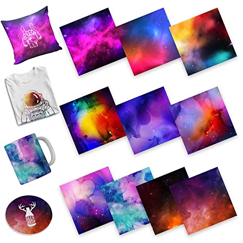 Feuilles sublimation ciel étoilé et papier transfert chaud pour t-shirt et tasse