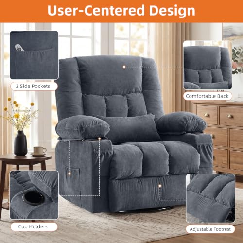 Image of MAHOMICO Rocker Recliner Chair with Massage and Heat