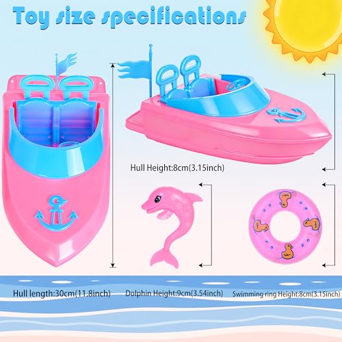 Set de muñecas articuladas y barco con accesorios miniatura 2