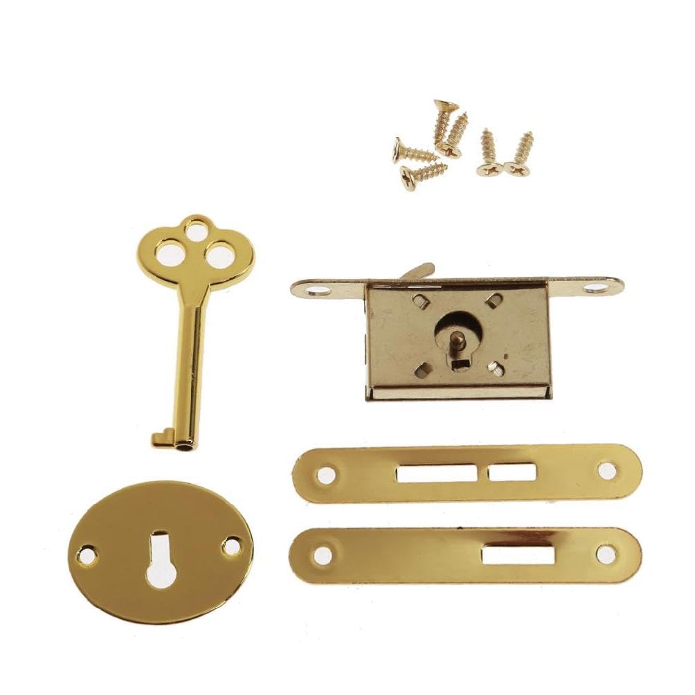 Decorative Furniture Locks Antique Metal Drawer Locks with Key Jewelry Wooden Box for Latch Furniture Vintage Hardwa Small Box Locks