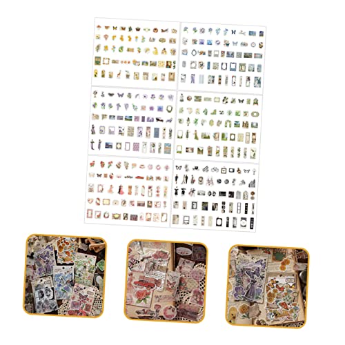 Autocollants scrapbooking pour personnaliser vos carnets avec ces 1200 stickers rétro Angoily.