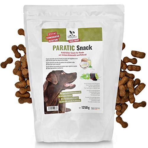 DOGS-HEART PARATIC Schutz Snacks (1.250 Stüc) | Natürlicher Haut- & Fellschutz mit Schwarzkümmelöl & Kokosöl | Premium Snack für Hunde | 100% natürlich & ohne Zusätze (1250 g)