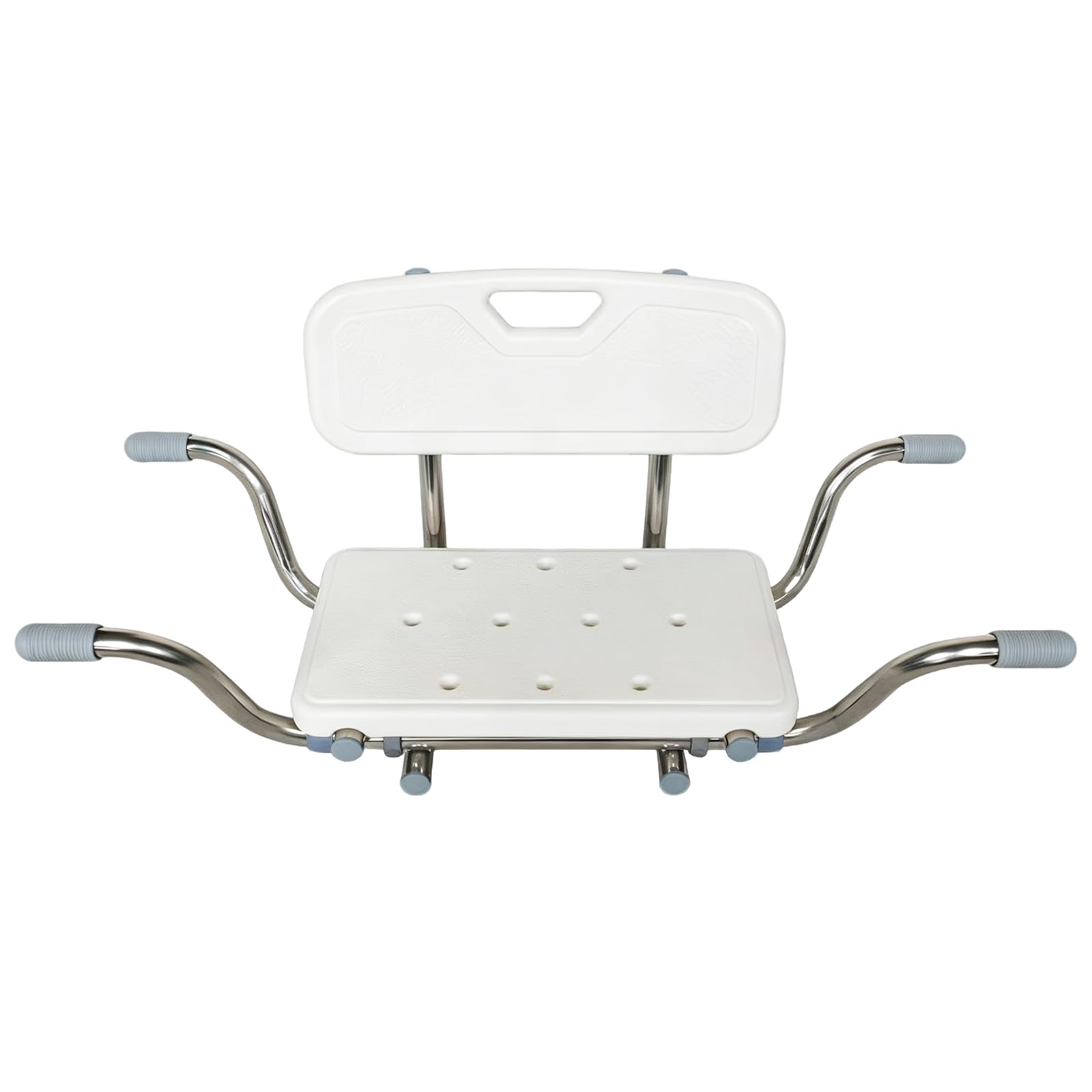 Asiento Bañera Adulto, Silla de Ducha con Respaldo Ajustable Mayores | Taburete Baño Antideslizante Con pasamanos 76-86 cm Regulable Soporta 150 kg Acero Inoxidable