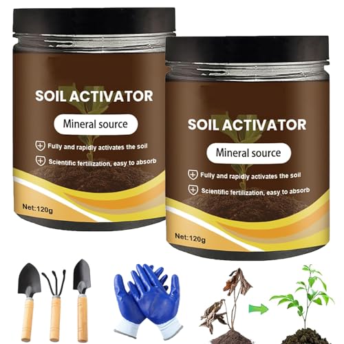 Activateur De Sol, Activateur De Sol Et Activateur De Plantes, Stimulateur De La Santé Des Sols, Améliore La Séquestration Du Carbone Dans Le Sol, Favorise L'enracinement Des Plantes (2 pièces)