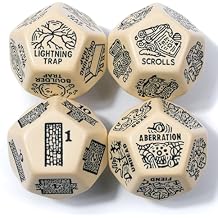 DND Generator Dice Set Random Encounter Dungeon Monster Treasure Trap Dungeons and Dragons DM Game Aide Bone