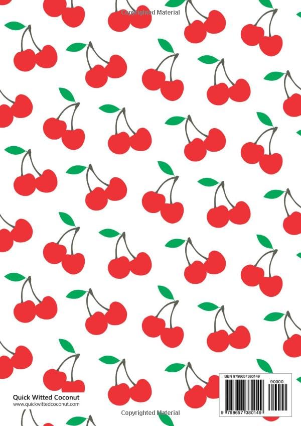 Sweet Cherry Notebook - A4: (White Edition) Fun notebook 192 lined pages (A4 / 8.27x11.69 inches / 21x29.7cm) - Image 2