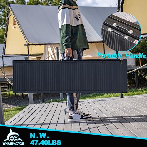 Image of WHALEMOTOR Black Portable Wheelchair Ramp, 8FT No-sew Non-Slip Aluminum Wheelchair Ramp, Folding Portable Wheelchair Ramps for Home, Weight Capacity Up to 800 LBS, Loading Dock Plates